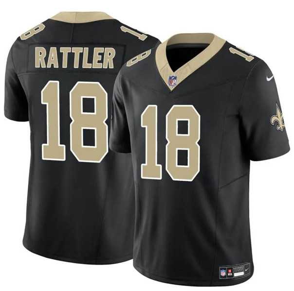 Men & Women & Youth New Orleans Saints #18 Spencer Rattler Black F.U.S.E. Vapor Limited Football Stitched Jersey->new england patriots->NFL Jersey
